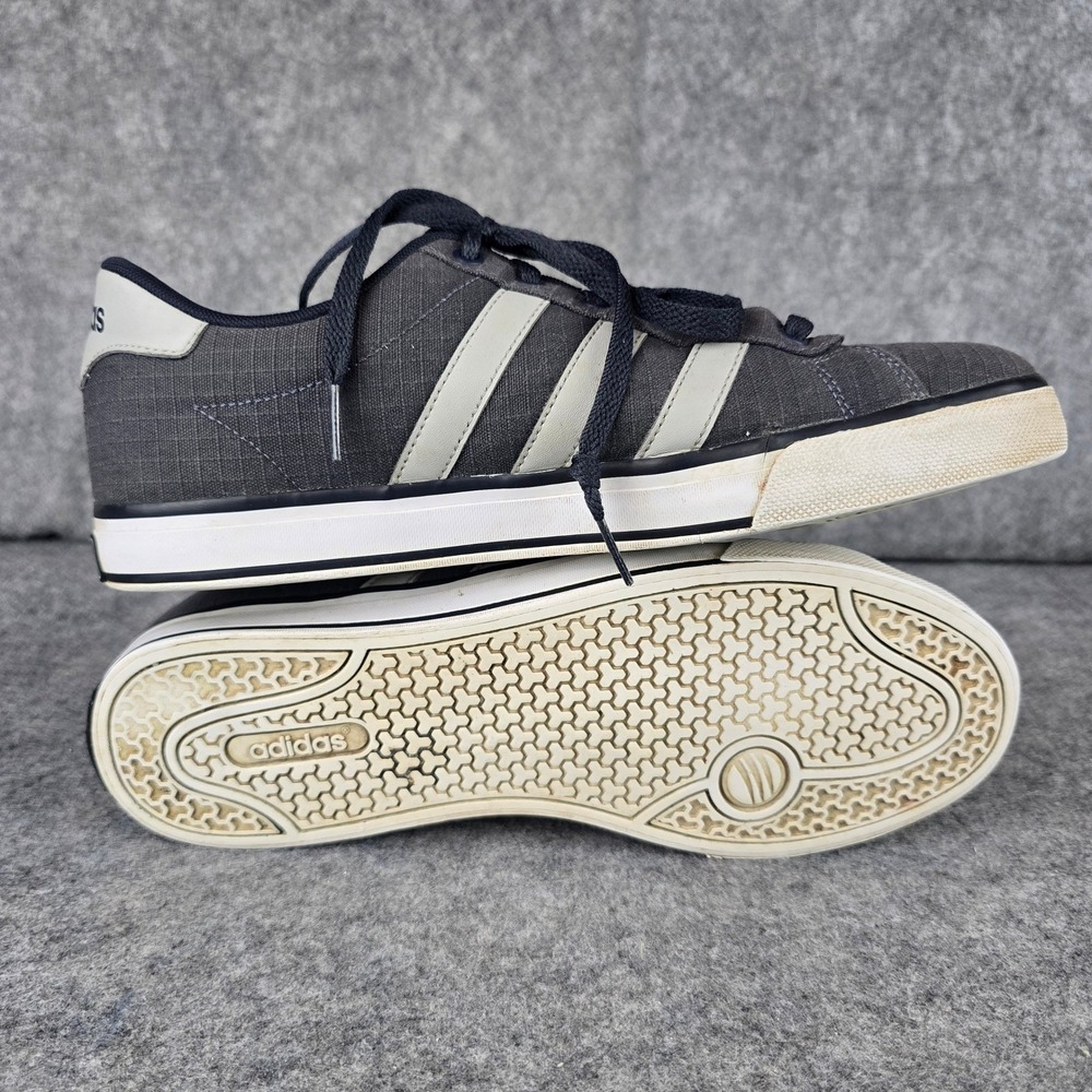 Adidas‎ Daily Men 9.5 Charcoal Grey Low Top Canvas F38360 Sneakers